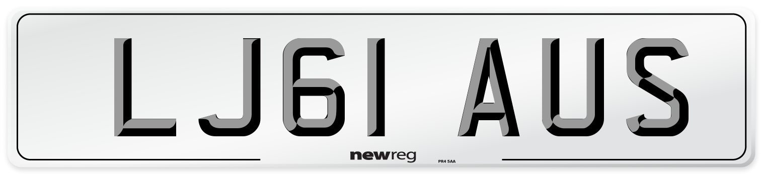 LJ61 AUS Number Plate from New Reg